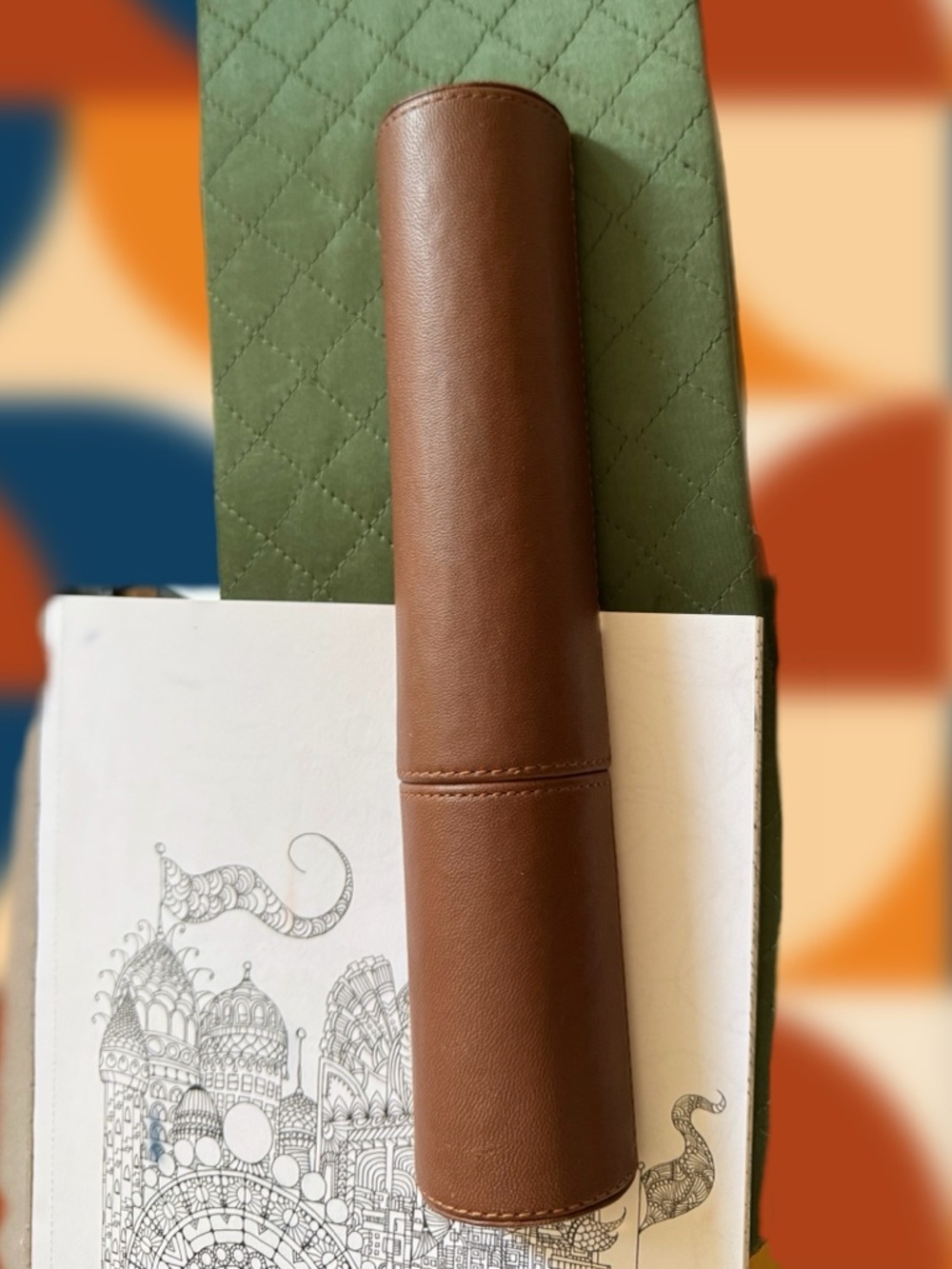 Levenger Magnifying Reader Bar Superior Quality, Leather Case Slider, Vintage 9”